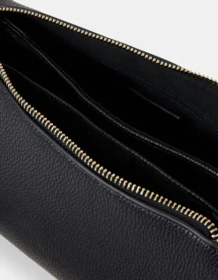 Accessorize Webbing Strap Suedette Crossbody Bag Black
