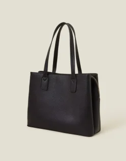 Accessorize Webbing Strap Tote Bag Black