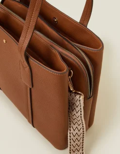 Accessorize Webbing Strap Tote Bag Tan