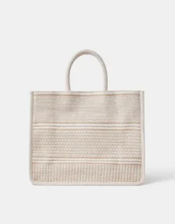 Accessorize Woven Book Tote Bag