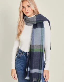 Accessorize Woven Check Blanket Scarf