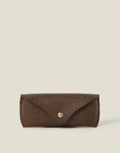 Accessorize Woven Faux Leather Sunglasses Case