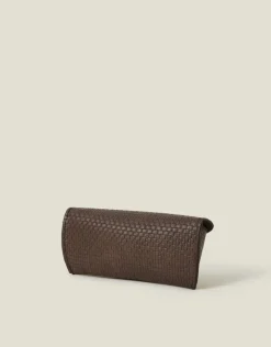 Accessorize Woven Faux Leather Sunglasses Case