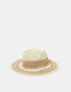 Accessorize Woven Fedora Hat