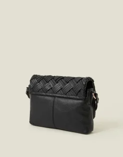 Accessorize Woven Leather Cross-Body Bag