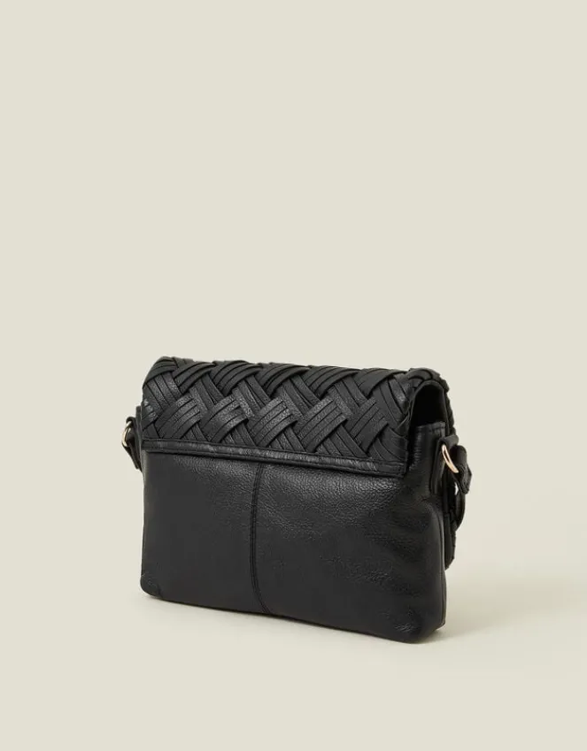 Accessorize Woven Leather Cross-Body Bag
