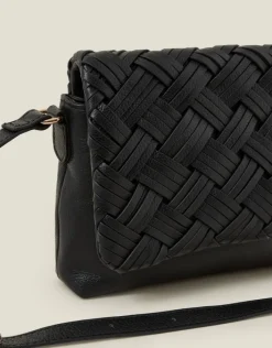 Accessorize Woven Leather Cross-Body Bag