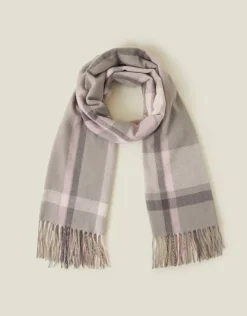 Accessorize Woven Pastel Check Blanket Scarf