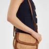 Accessorize Woven Satchel Cross-Body Bag