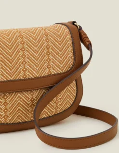 Accessorize Woven Satchel Cross-Body Bag