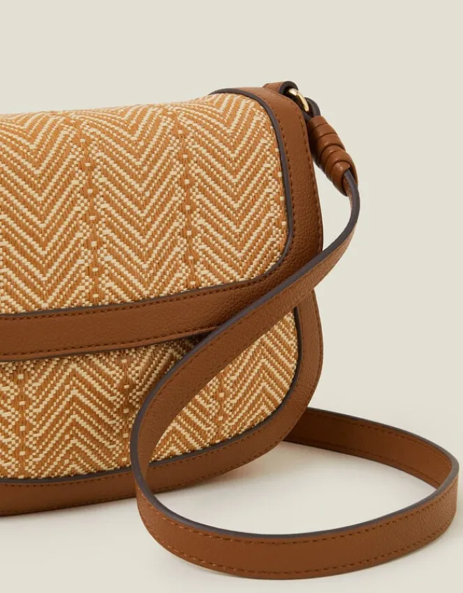 Accessorize Woven Satchel Cross-Body Bag