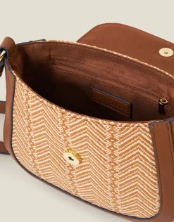 Accessorize Woven Satchel Cross-Body Bag